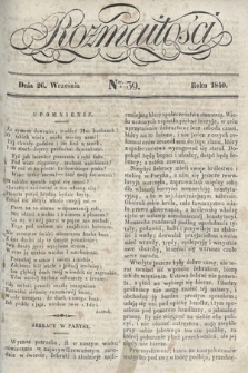 Rozmaitości : pismo dodatkowe do Gazety Lwowskiej. 1840, nr 39