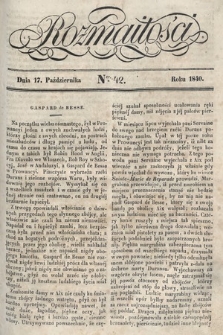 Rozmaitości : pismo dodatkowe do Gazety Lwowskiej. 1840, nr 42