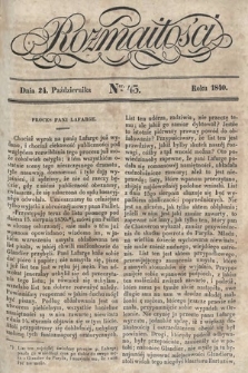 Rozmaitości : pismo dodatkowe do Gazety Lwowskiej. 1840, nr 43