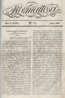 Rozmaitości : pismo dodatkowe do Gazety Lwowskiej. 1840, nr 49
