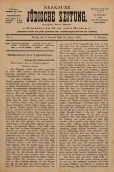 Krakauer Jüdische Zeitung. 1899, nr 1