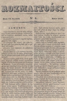 Rozmaitości : pismo dodatkowe do Gazety Lwowskiej. 1842, nr 4