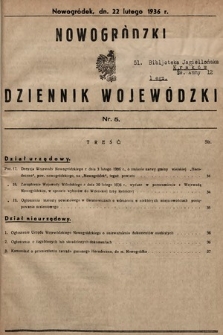 Nowogródzki Dziennik Wojewódzki. 1936, nr 5