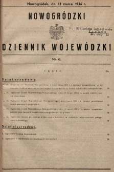 Nowogródzki Dziennik Wojewódzki. 1936, nr 6