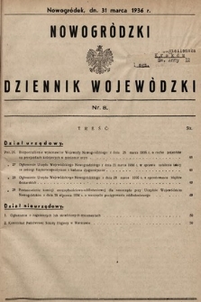 Nowogródzki Dziennik Wojewódzki. 1936, nr 8