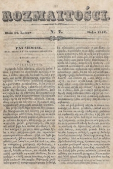 Rozmaitości : pismo dodatkowe do Gazety Lwowskiej. 1842, nr 7
