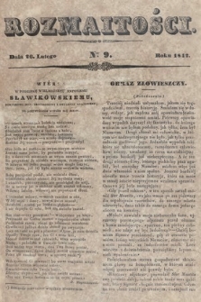 Rozmaitości : pismo dodatkowe do Gazety Lwowskiej. 1842, nr 9