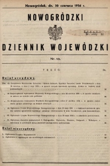 Nowogródzki Dziennik Wojewódzki. 1936, nr 13