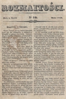 Rozmaitości : pismo dodatkowe do Gazety Lwowskiej. 1842, nr 10
