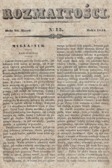 Rozmaitości : pismo dodatkowe do Gazety Lwowskiej. 1842, nr 13