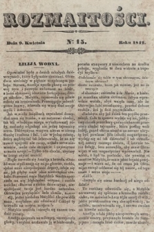 Rozmaitości : pismo dodatkowe do Gazety Lwowskiej. 1842, nr 15