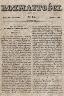 Rozmaitości : pismo dodatkowe do Gazety Lwowskiej. 1842, nr 18
