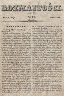 Rozmaitości : pismo dodatkowe do Gazety Lwowskiej. 1842, nr 19