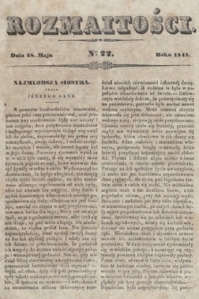 Rozmaitości : pismo dodatkowe do Gazety Lwowskiej. 1842, nr 22
