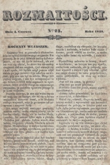 Rozmaitości : pismo dodatkowe do Gazety Lwowskiej. 1842, nr 23