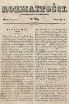Rozmaitości : pismo dodatkowe do Gazety Lwowskiej. 1842, nr 28