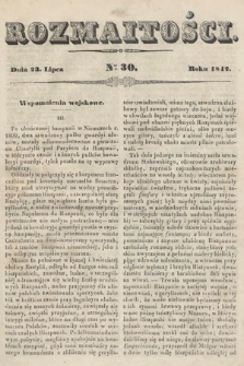 Rozmaitości : pismo dodatkowe do Gazety Lwowskiej. 1842, nr 30