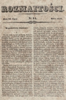 Rozmaitości : pismo dodatkowe do Gazety Lwowskiej. 1842, nr 31
