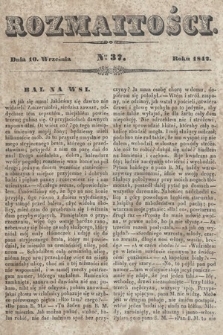 Rozmaitości : pismo dodatkowe do Gazety Lwowskiej. 1842, nr 37