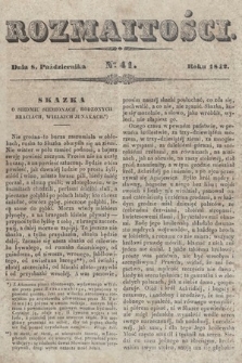 Rozmaitości : pismo dodatkowe do Gazety Lwowskiej. 1842, nr 41