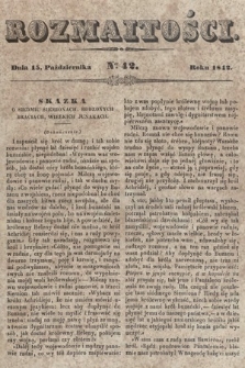 Rozmaitości : pismo dodatkowe do Gazety Lwowskiej. 1842, nr 42