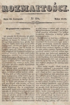 Rozmaitości : pismo dodatkowe do Gazety Lwowskiej. 1842, nr 48