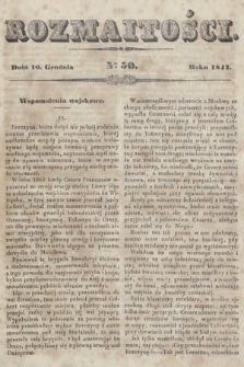 Rozmaitości : pismo dodatkowe do Gazety Lwowskiej. 1842, nr 50