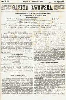 Gazeta Lwowska. 1866, nr 218