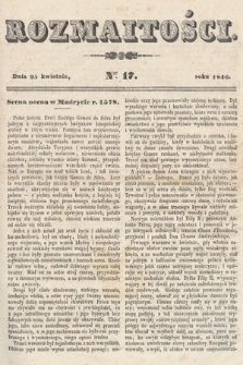 Rozmaitości : pismo dodatkowe do Gazety Lwowskiej. 1846, nr 17