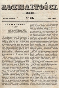 Rozmaitości : pismo dodatkowe do Gazety Lwowskiej. 1846, nr 23