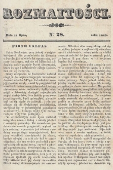 Rozmaitości : pismo dodatkowe do Gazety Lwowskiej. 1846, nr 28