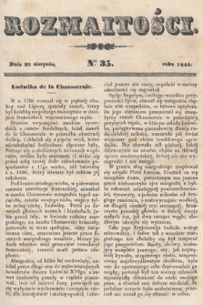 Rozmaitości : pismo dodatkowe do Gazety Lwowskiej. 1846, nr 35