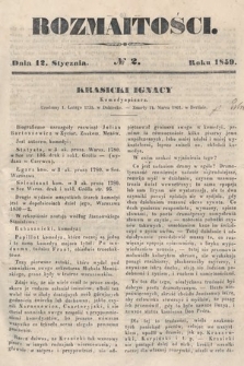Rozmaitości : pismo dodatkowe do Gazety Lwowskiej. 1859, nr 2