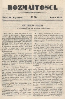 Rozmaitości : pismo dodatkowe do Gazety Lwowskiej. 1859, nr 4