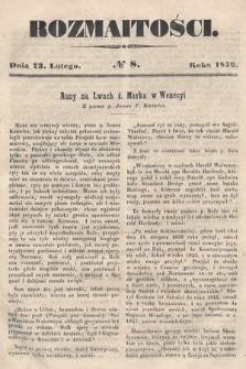 Rozmaitości : pismo dodatkowe do Gazety Lwowskiej. 1859, nr 8