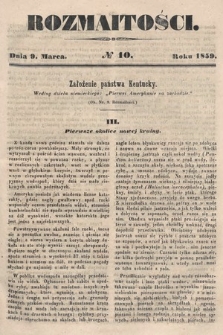 Rozmaitości : pismo dodatkowe do Gazety Lwowskiej. 1859, nr 10