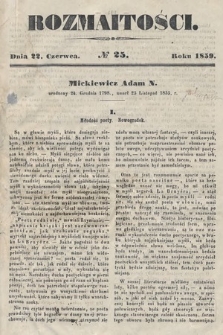 Rozmaitości : pismo dodatkowe do Gazety Lwowskiej. 1859, nr 25