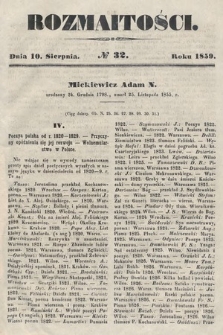 Rozmaitości : pismo dodatkowe do Gazety Lwowskiej. 1859, nr 32