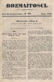 Rozmaitości : pismo dodatkowe do Gazety Lwowskiej. 1859, nr 43