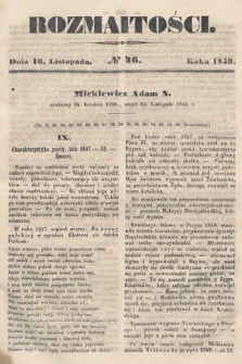 Rozmaitości : pismo dodatkowe do Gazety Lwowskiej. 1859, nr 46