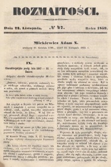 Rozmaitości : pismo dodatkowe do Gazety Lwowskiej. 1859, nr 47