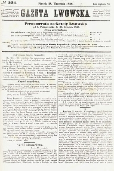 Gazeta Lwowska. 1866, nr 224