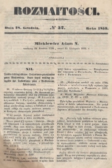 Rozmaitości : pismo dodatkowe do Gazety Lwowskiej. 1859, nr 52