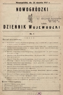 Nowogródzki Dziennik Wojewódzki. 1937, nr 1