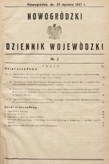 Nowogródzki Dziennik Wojewódzki. 1937, nr 2