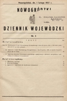 Nowogródzki Dziennik Wojewódzki. 1937, nr 3