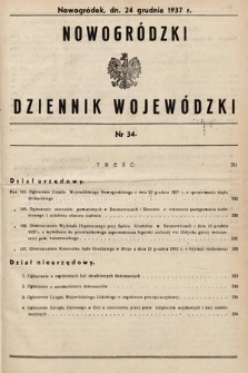 Nowogródzki Dziennik Wojewódzki. 1937, nr 34