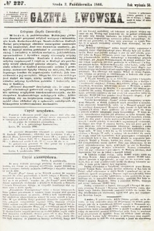 Gazeta Lwowska. 1866, nr 227