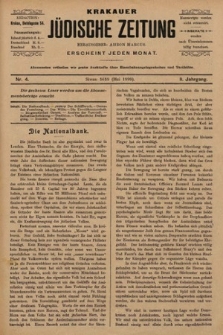 Krakauer Jüdische Zeitung. 1899, nr 4