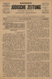 Krakauer Jüdische Zeitung. 1899, nr 5